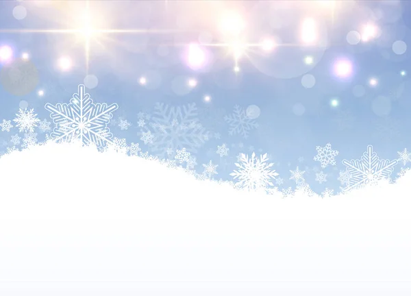 Різдвяний Зимовий Фон Сніжинками Векторний Фон Снігу — стоковий вектор
