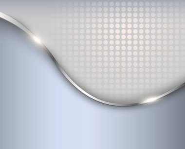 İş arka plan zarif gri metalik dalga ve nokta deseni, vektör çizim ile.