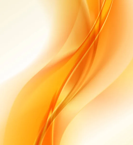 オレンジ色の抽象的な背景 エレガントな波状のベクトル図 — ストックベクタ