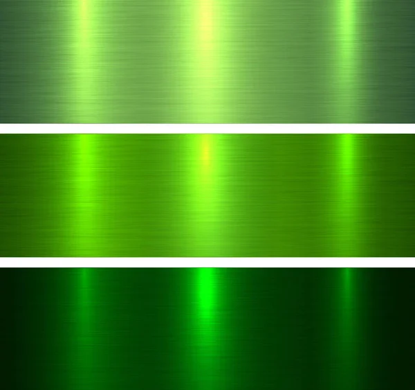Metal Textures Green Brushed Metallic Backgrounds Vector Illustration — Stock Vector