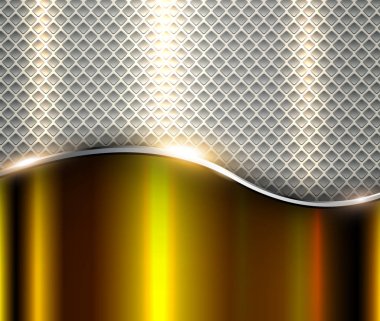 İş arka plan, zarif gümüş altın metal vektör çizim.