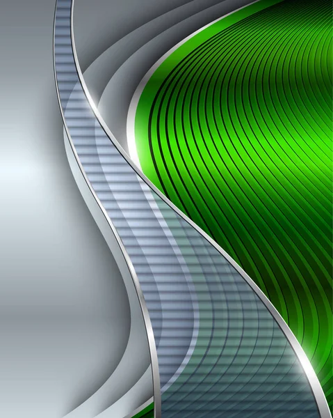 Абстрактный Бизнес Фон Зеленый Серебристый Векторная Иллюстрация — стоковый вектор