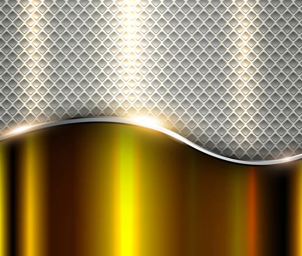 抽象的なビジネスの背景 エレガントなシルバー ゴールド金属ベクトル図 — ストックベクタ
