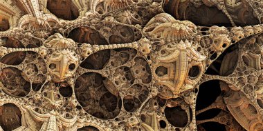 Fantastik arka plan 3d soyut yapıları, kurgusal arka plan.