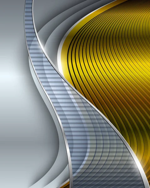 Fondo Negocio Abstracto Oro Plata Ilustración Vectorial — Archivo Imágenes Vectoriales