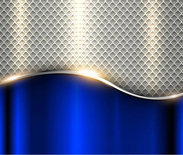 抽象的なビジネスの背景 エレガントなシルバー ブルー金属ベクトル図 — ストックベクタ