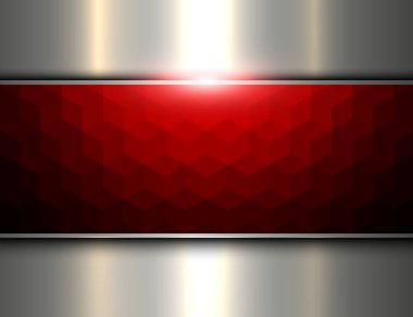 Vektör çokgenler doku çizim ilginç arka plan kırmızı Mozaik. 