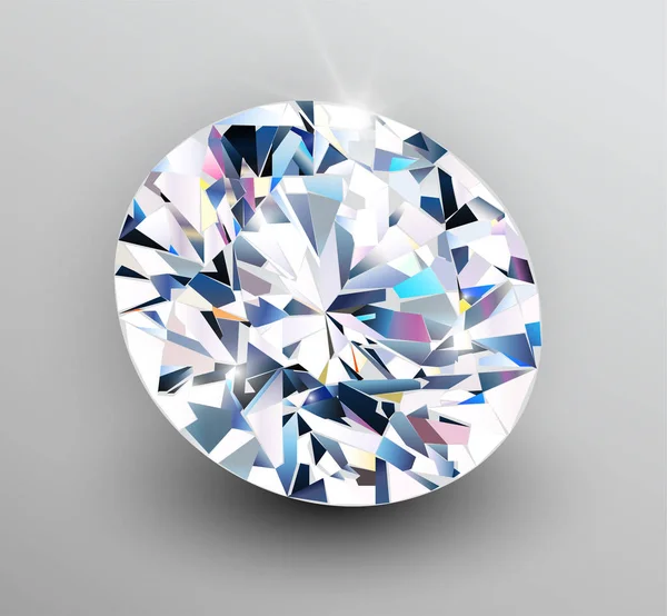 Arrière Plan Avec Diamant Brillant Belle Pierre Précieuse Comme Fond — Image vectorielle