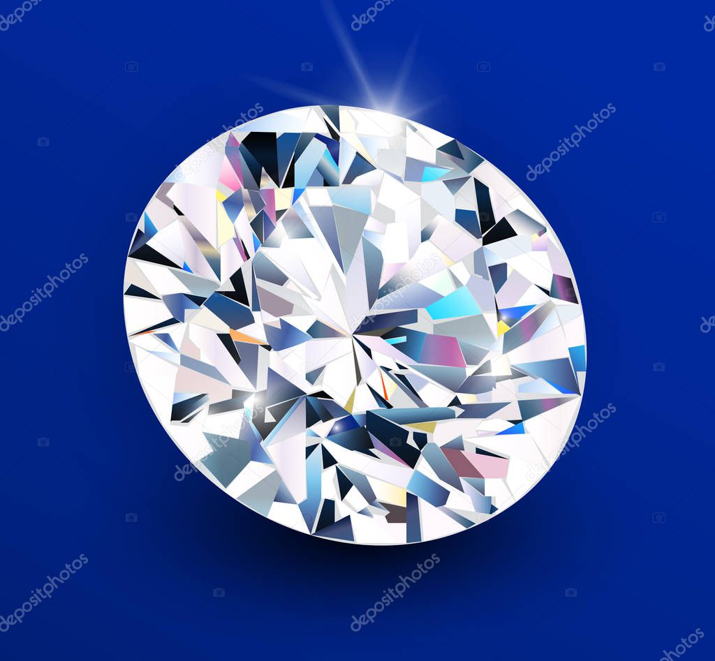 Background with diamond , shiny beautiful gemstone as romantic vector background.