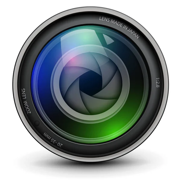 Φακός Κάμερας Φωτογραφία Κλείστρο Μέσα Εικονογράφηση Διάνυσμα — Διανυσματικό Αρχείο
