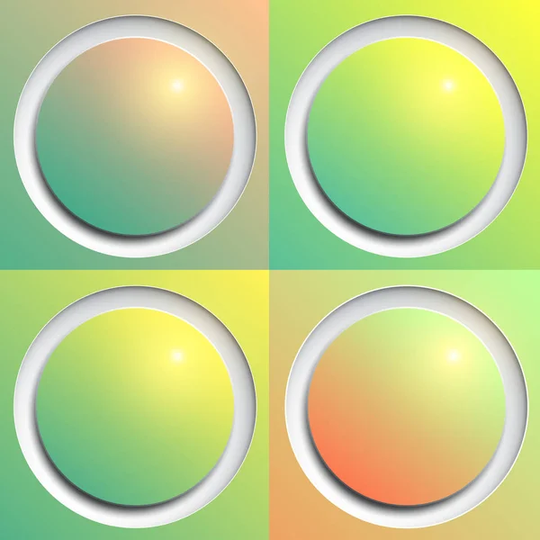 Shiny Web Buttons Abstract Vector Background — Stock Vector