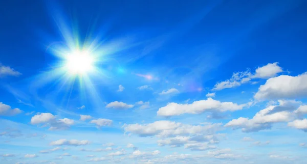 Sunny background with clouds — Stock Photo, Image