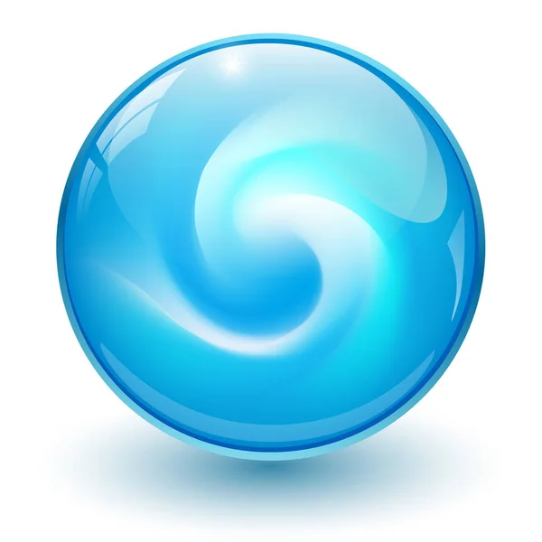 Modrá skleněná koule — Stockový vektor