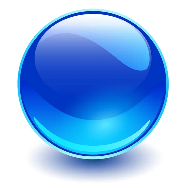 Glaskugel blau — Stockvektor