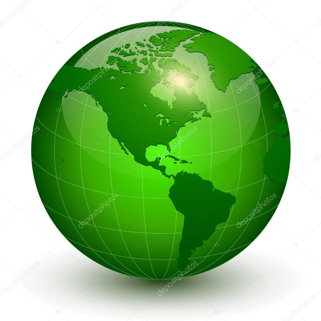 Earth globe 3D icon