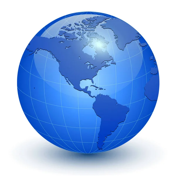 Tierra globo 3D icono — Vector de stock