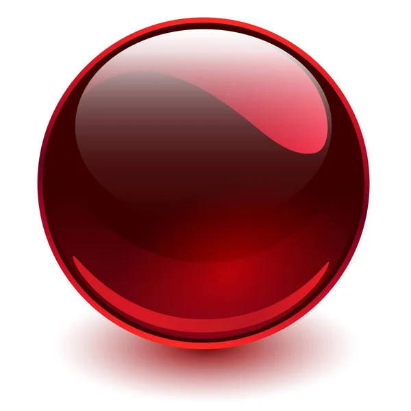 Glass sphere red — Stock Vector