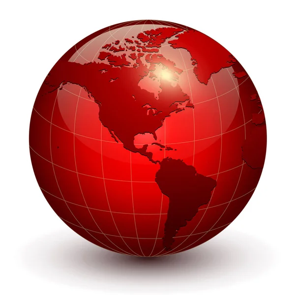 Terra globo ícone 3D — Vetor de Stock