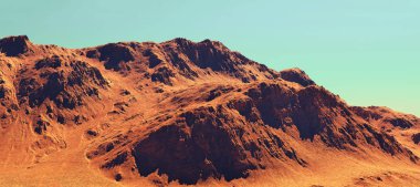 Mars manzara, 3D render