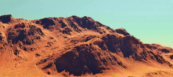 Марсіанський пейзаж, 3d рендеринг — стокове фото