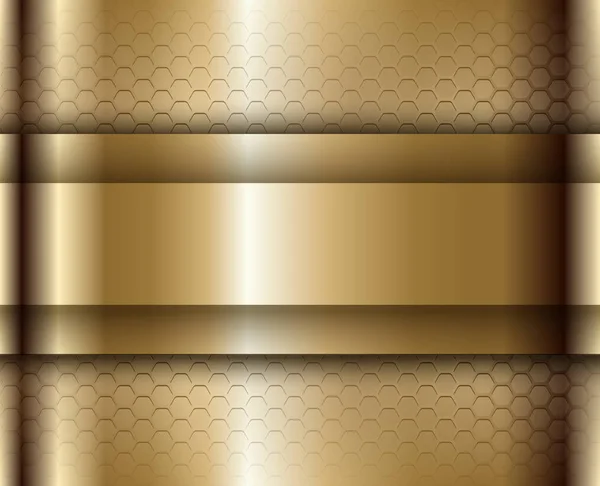 Hexagones de fondo dorado — Archivo Imágenes Vectoriales