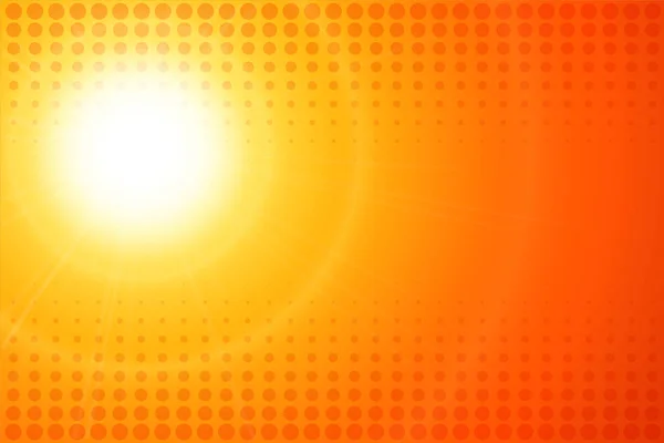 Oranje achtergrond Sunny — Stockvector
