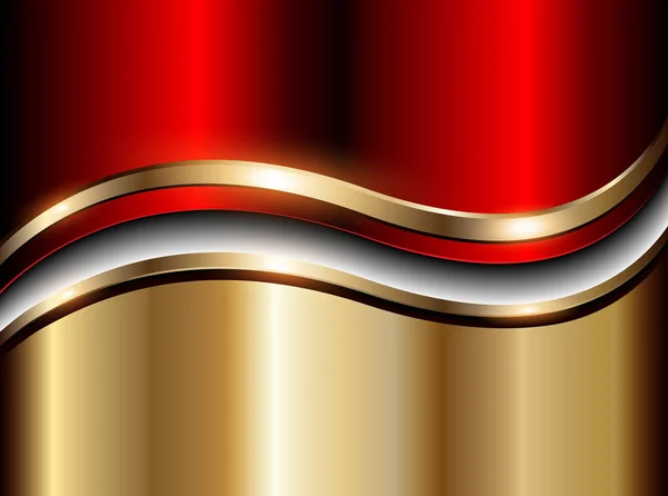 Fundo abstrato vermelho dourado —  Vetores de Stock