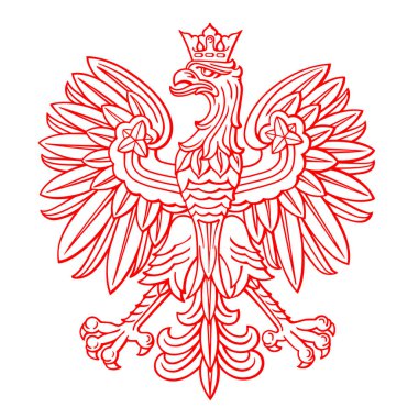 beyaz zemin üzerinde Polonya kartal