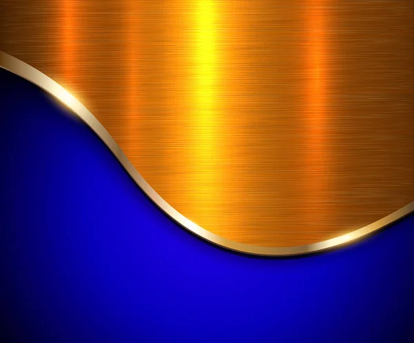 Firemní pozadí zlatá modrá — Stockový vektor
