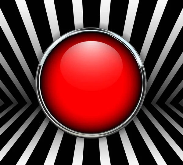 Fond 3d avec bouton rouge — Image vectorielle