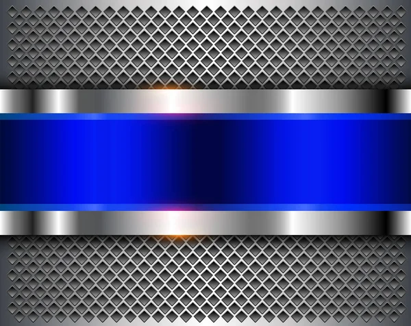Abstrakter Hintergrund blau metallic — Stockvektor