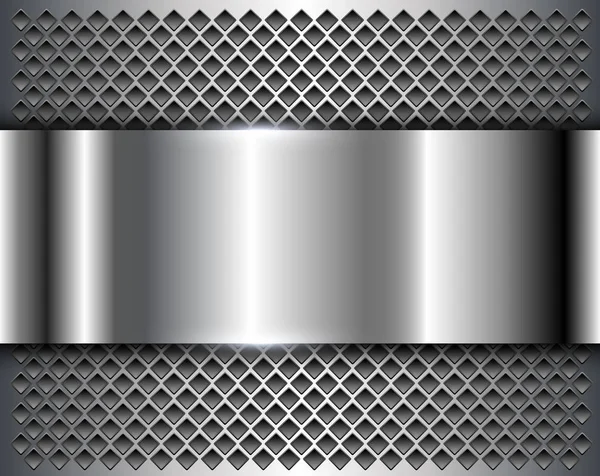 抽象的な背景銀金属 — ストックベクタ