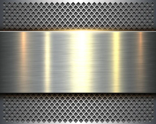 Metallischer Hintergrund silber 3d — Stockvektor