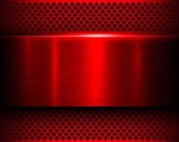 Metallic achtergrond rood 3D — Stockvector