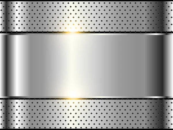 Metallischer Hintergrund silber — Stockvektor