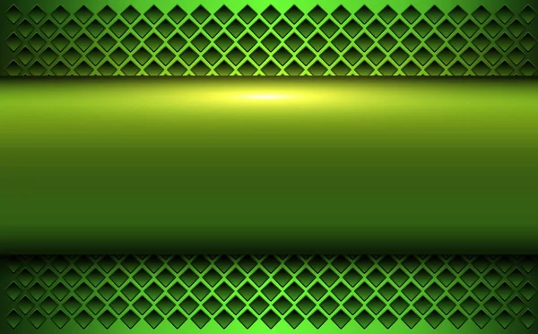Grön Metallic bakgrund 3D — Stock vektor