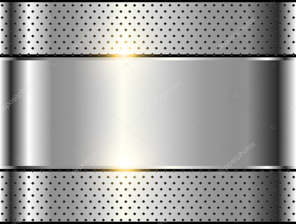 Metallic background silver 