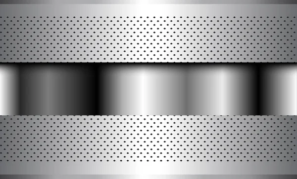 Silber metallischer Hintergrund 3d. — Stockvektor