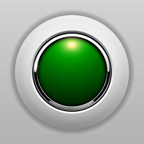 3D button green — Stock Vector