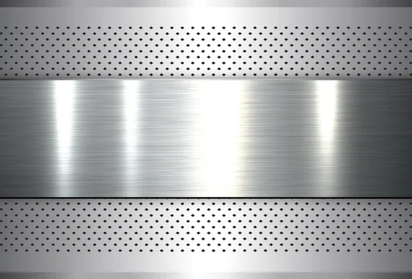 Metallic achtergrond zilver metallic — Stockvector