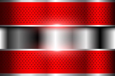 Gümüş kırmızı metalik arka plan 3d.