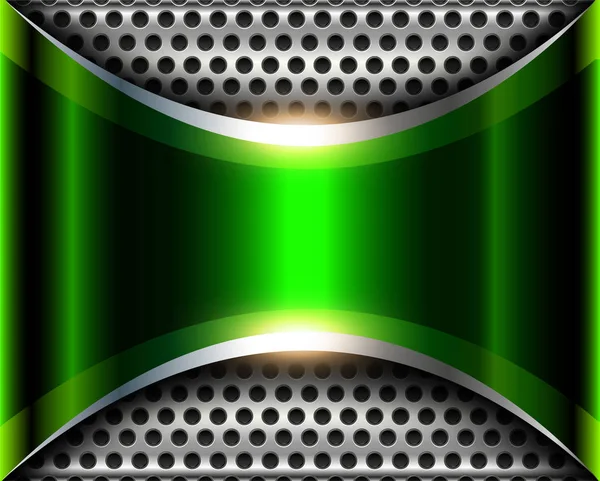 Κομψό ασημί πράσινο φόντο 3D — Διανυσματικό Αρχείο