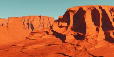 Mars manzara, 3D render