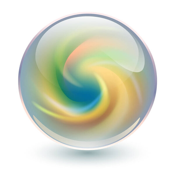 3D crystal, glass sphere