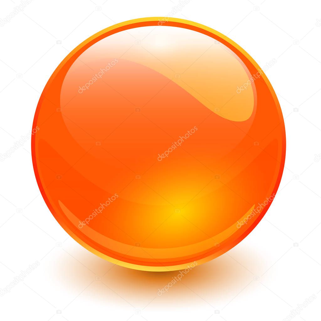 Glass sphere orange