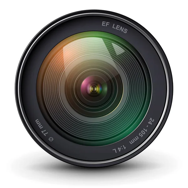 Lente de foto cámara — Vector de stock