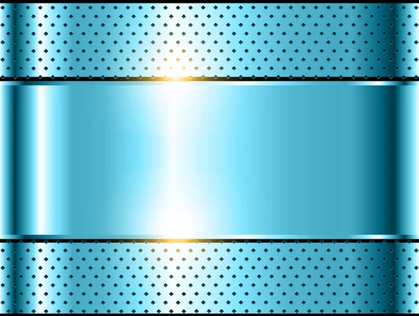 Blauer metallischer Hintergrund — Stockvektor