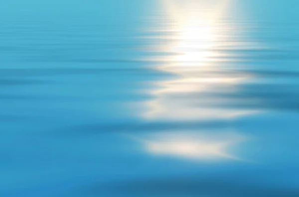 Solig Natur Bakgrund Sol Reflekteras Havet Render Illustration — Stockfoto