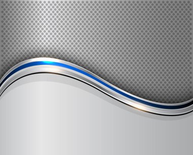 Metalik arka plan gümüş cilalı çelik dokusu, 3 boyutlu vektör tasarımı.