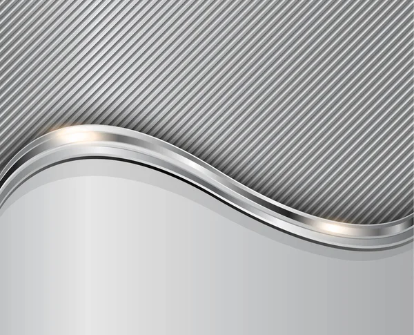 Silber Eleganter Hintergrund Metallisches Vektordesign — Stockvektor